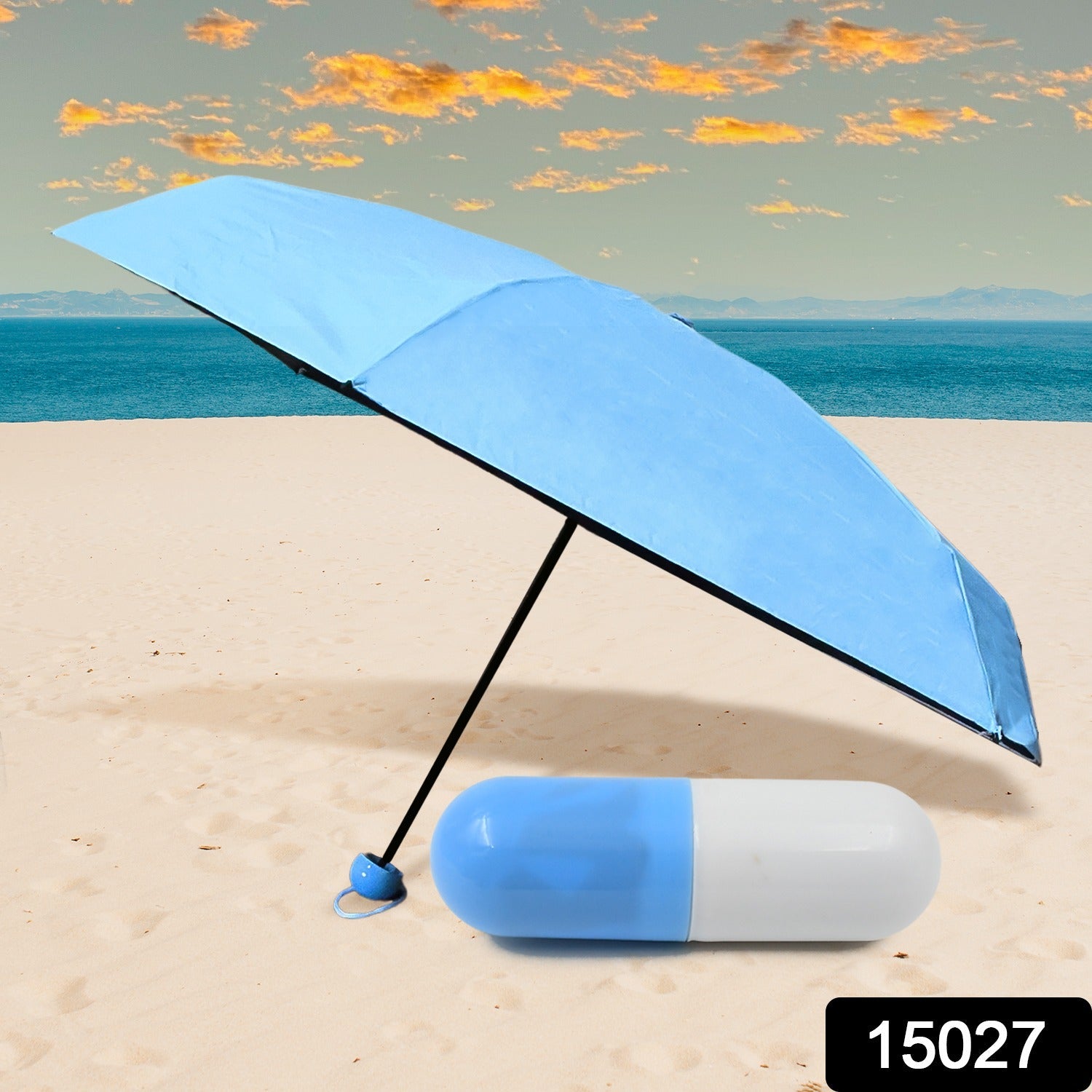 5 Fold Manual Open Umbrella With Capsule Case (1 Pc) 5 Fold Manual Open Umbrella With Capsule Case (1 Pc)